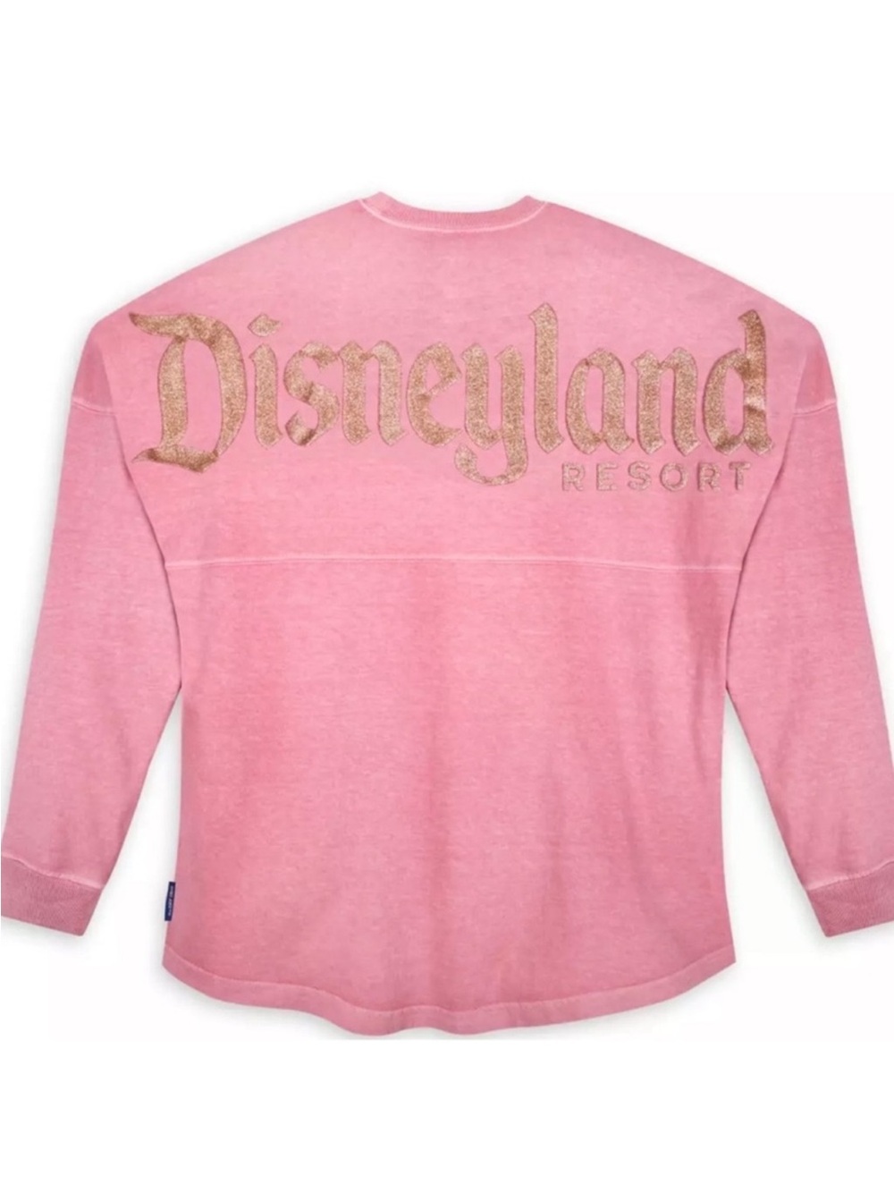 Disney Spirit Jersey Pink Glitter Gold Disneyland Resort Long Sleeve Slouchy-XL